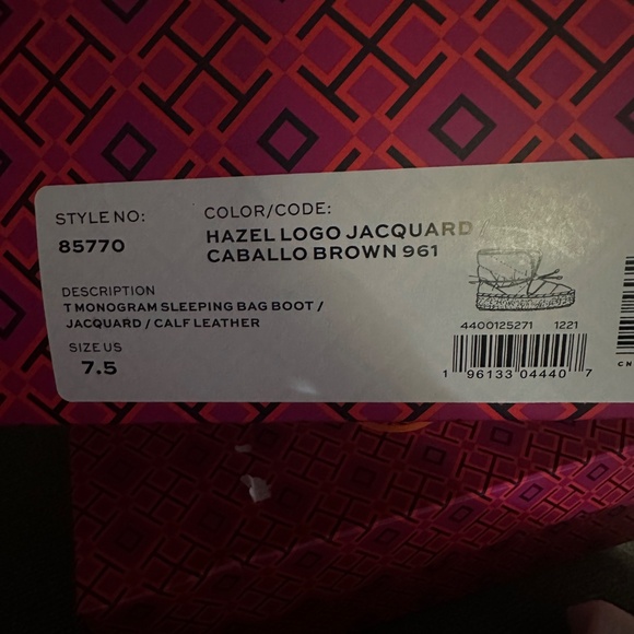 TORY BURCH MONOGRAM SLEEPING BAG BOOT - Picture 2 of 5